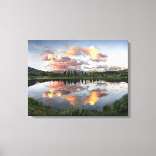 Lienzo Atardecer en el Lago Little Molas - Sendero de Col