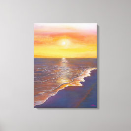 Lienzo Atardecer en el océano