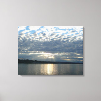 Lienzo Atardecer en el paisaje marino canadiense de Colum