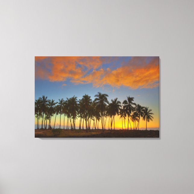 Lienzo Atardecer en el Parque Histórico Nacional Pu'uhonu (Anverso)