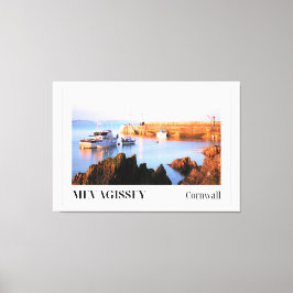 Lienzo Atardecer en el puerto de Mevagissey, Cornwall