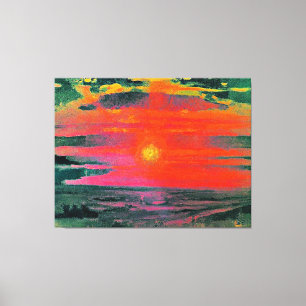 Lienzo Atardecer en invierno, obra de Arkhip Kuindzhi