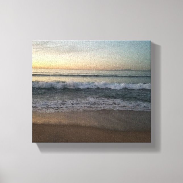 Lienzo Atardecer en la playa de Monterey Bay (Anverso)