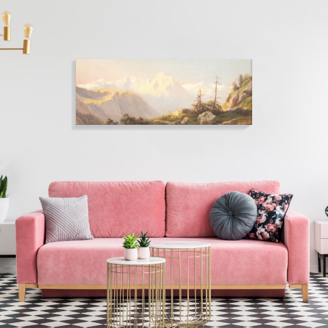 Lienzo Atardecer en las montañas - Carl Lafite (Insitu (Sala de estar))