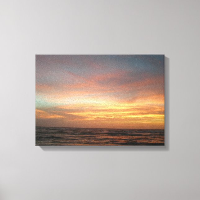 Lienzo Atardecer en las orillas exteriores de Carolina de (Anverso)