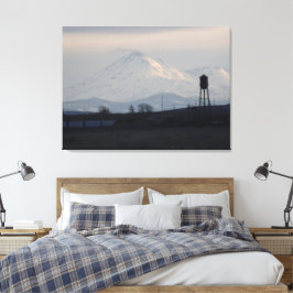 Lienzo Atardecer en Monte Shasta en la nieve 1