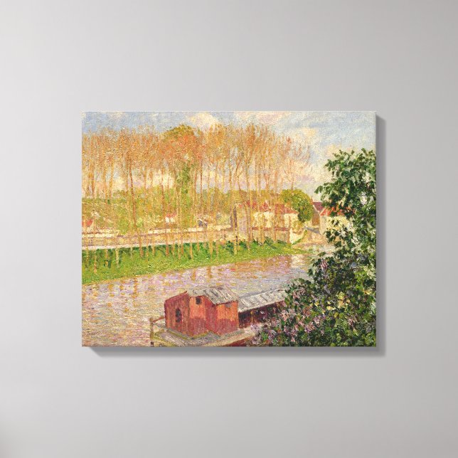 Lienzo Atardecer en Moret-sur-Loing, 1901 (Anverso)