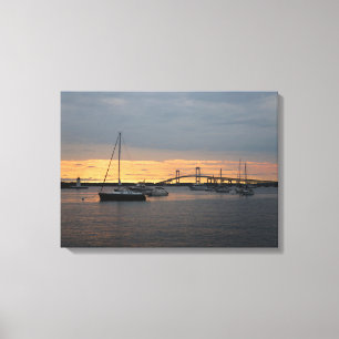 Lienzo Atardecer en Newport, RI - Canvas