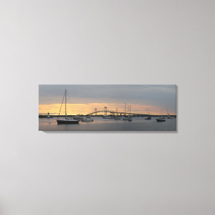 Lienzo Atardecer en Newport, RI - Canvas Panorámicas