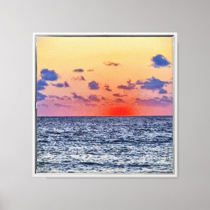 Lienzo Atardecer Mediterráneo sobre Paphos -