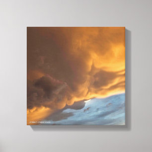 Lienzo atardecer nublado