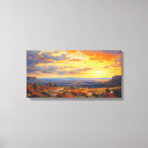 Lienzo Atardecer pacífico en el Bella Artes de la meseta 