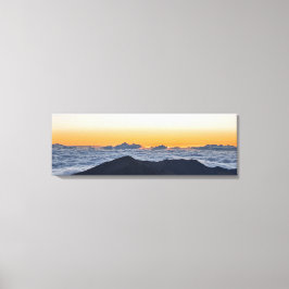 Lienzo Atardecer panorámico en Haleakala en lona envuelta