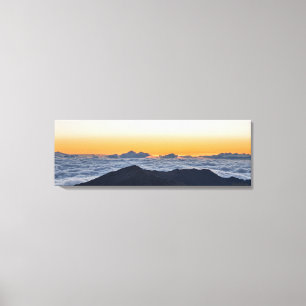 Lienzo Atardecer panorámico en Haleakala en lona envuelta