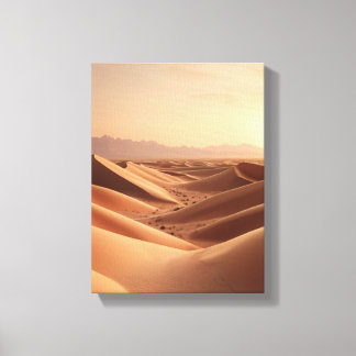 Lienzo Atardecer Sobre Dunas Interminables