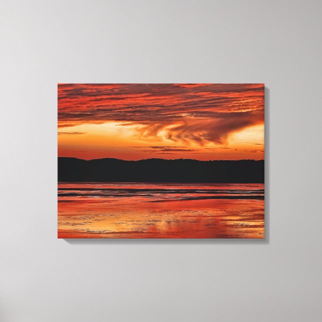 Lienzo Atardecer sobre el Misisipi (Anverso)