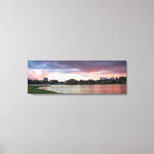 Lienzo Atardecer Sobre El Parque