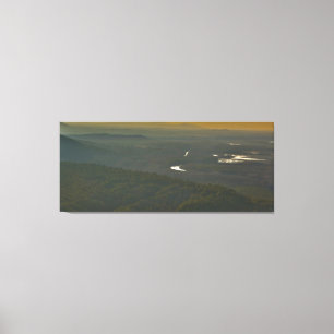 Lienzo Atardecer sobre el valle del río Petit Jean, Arkan