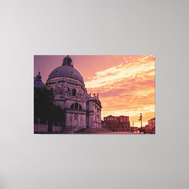 Lienzo Atardecer sobre la Basílica de Venecia (Anverso)