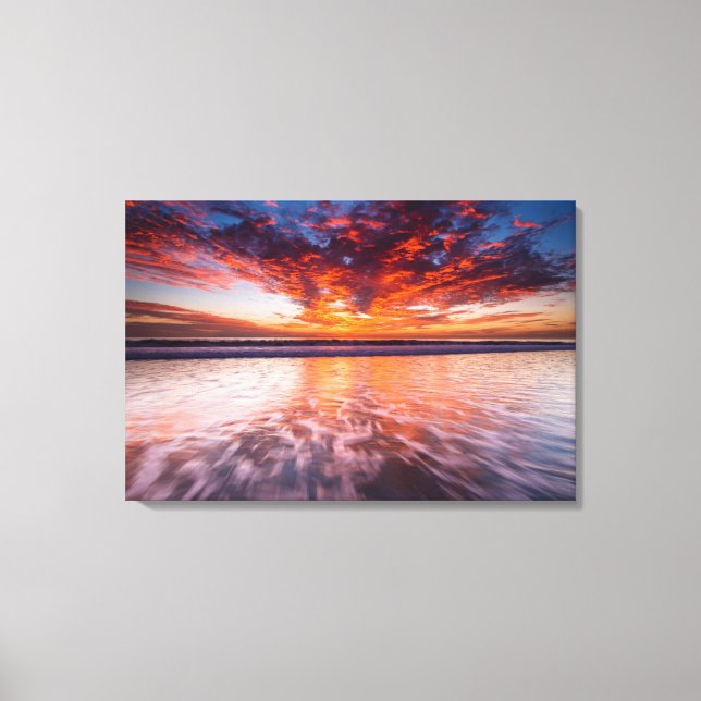 Lienzo Atardecer Sobre Las Islas Del Canal (Anverso)