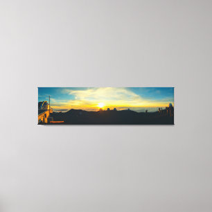 Lienzo Atardecer sobre las nubes