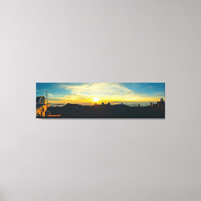 Lienzo Atardecer sobre las nubes (Anverso)