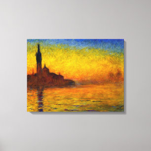 Lienzo Atardecer sobre Venecia por Claude Monet Canvas Pr