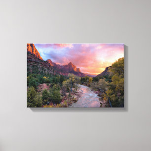 Lienzo Atardecer sobre Watchman