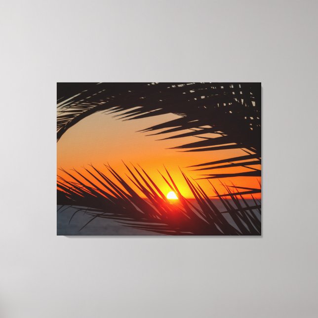 Lienzo Atardecer soñando California (Anverso)