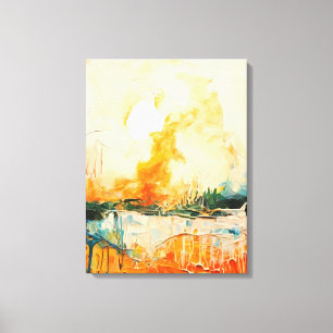 Lienzo Atardecer Tranquilo Sobre La Serenidad De Lakeside