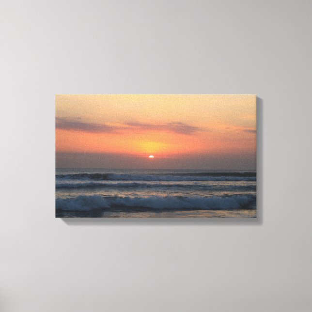 Lienzo Atardecer tropical (Anverso)