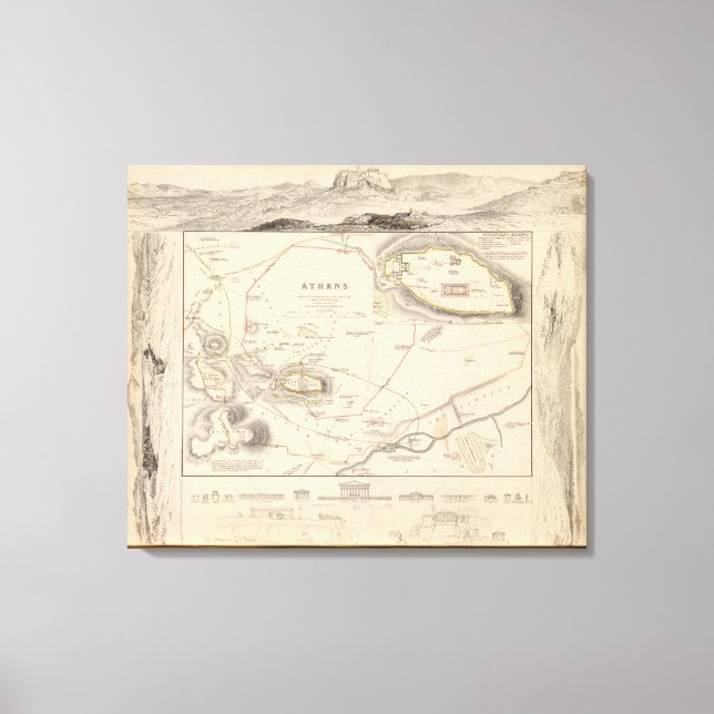 Lienzo Atenas, Acrópolis (Anverso)