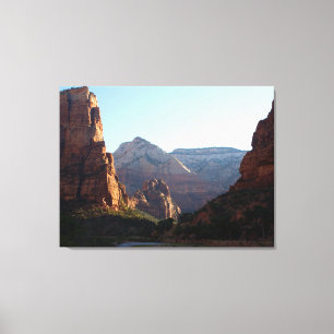 Lienzo Aterrizaje de Ángeles en el Parque Nacional Zion, 