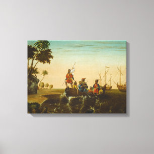 Lienzo Aterrizaje de Colón, c.1837 (aceite sobre lienzo)