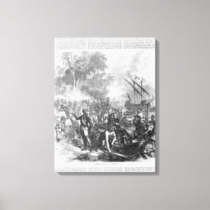 Lienzo Aterrizaje de De Soto en la Florida