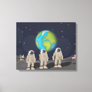 Lienzo Aterrizaje de la Luna