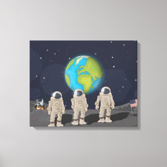 Lienzo Aterrizaje de la Luna (Anverso)