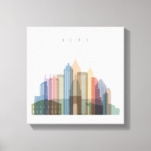 Lienzo Atlanta, Georgia Línea de la ciudad