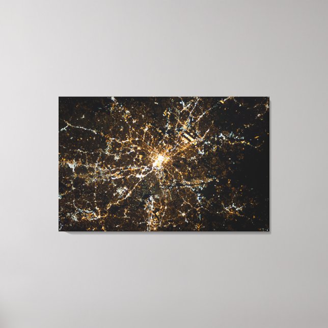 Lienzo Atlanta Shines at Night (Anverso)