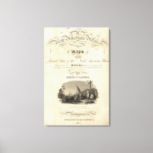 Lienzo Atlas americano de la página de título nuevo
