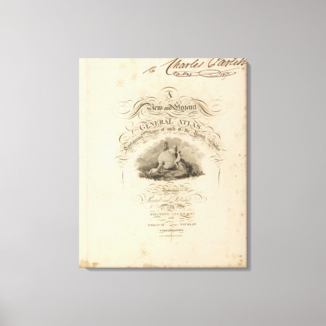 Lienzo atlas de Estados Unidos (Anverso)