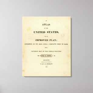 Lienzo Atlas de la página de título de los Estados Unid