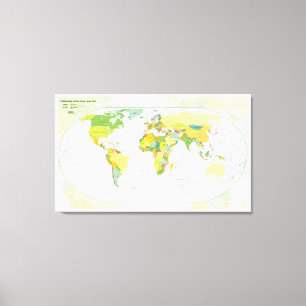 Lienzo Atlas del País del Mapa Mundial