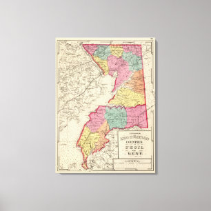 Lienzo Atlas topográfico de los condados 2 de Maryland