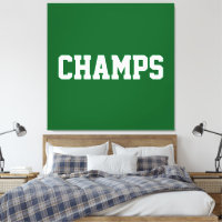 Atleta Deportivo CHAMPS Texto Blanco Sobre Verde I