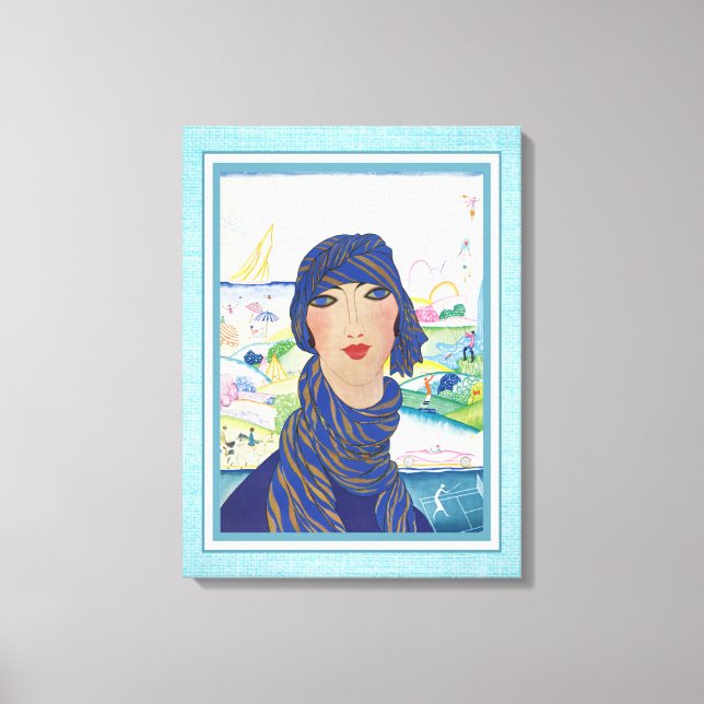 Lienzo Atleta Vintage Art Deco (Anverso)