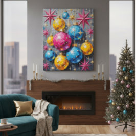 Lienzo Atomic Age Sparkle: Mid-Century Modern Christmas