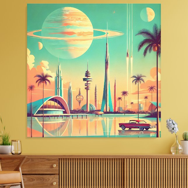 Lienzo Atómico Futurista Nuevo Florida (Insitu (Sala de estar))