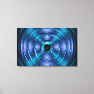 Lienzo Átomo giratorio azul