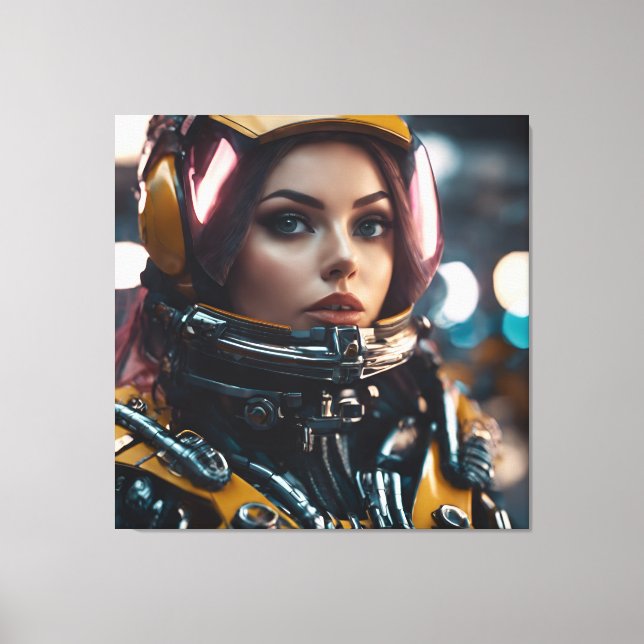 Lienzo Atompunk Woman (Anverso)